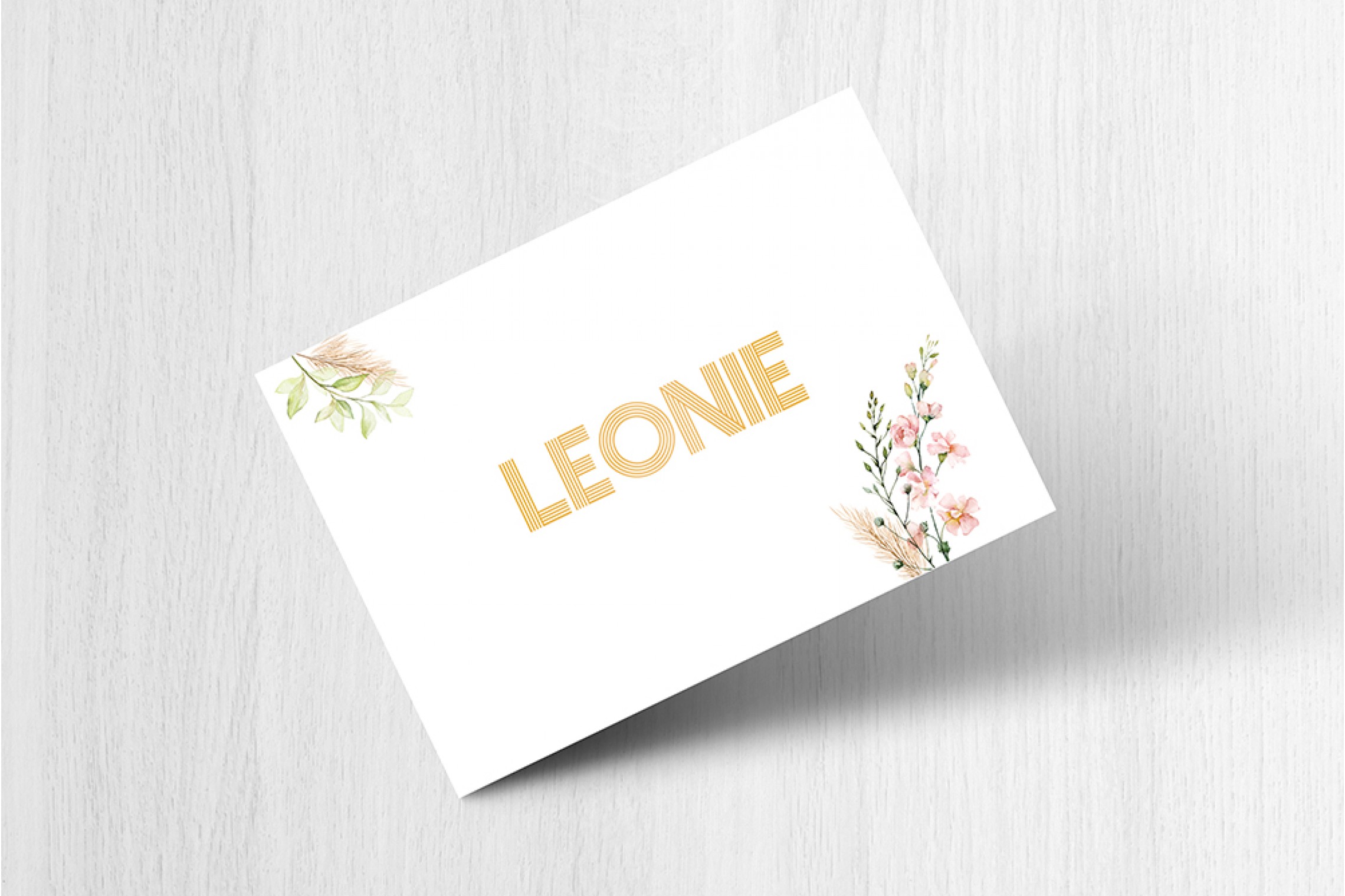 Goud met bloemen
